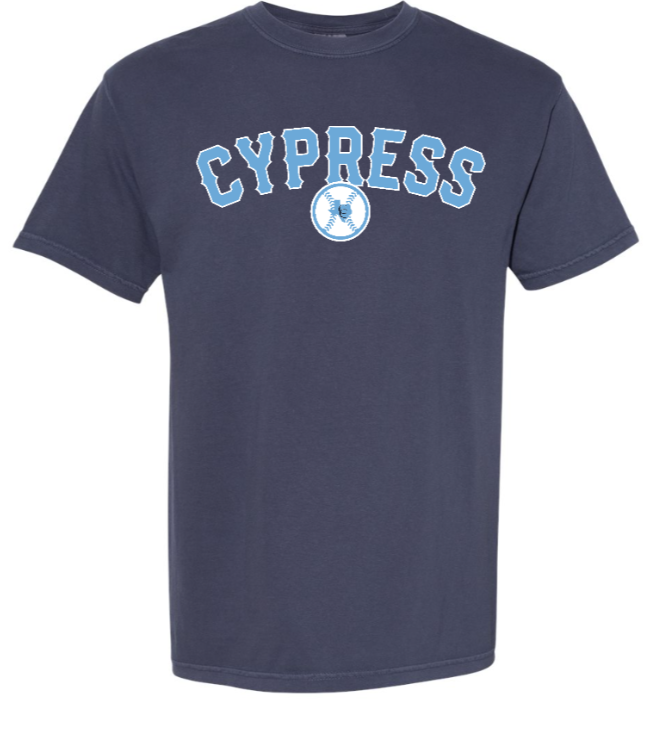 Navy Baseball Tee-Cypress