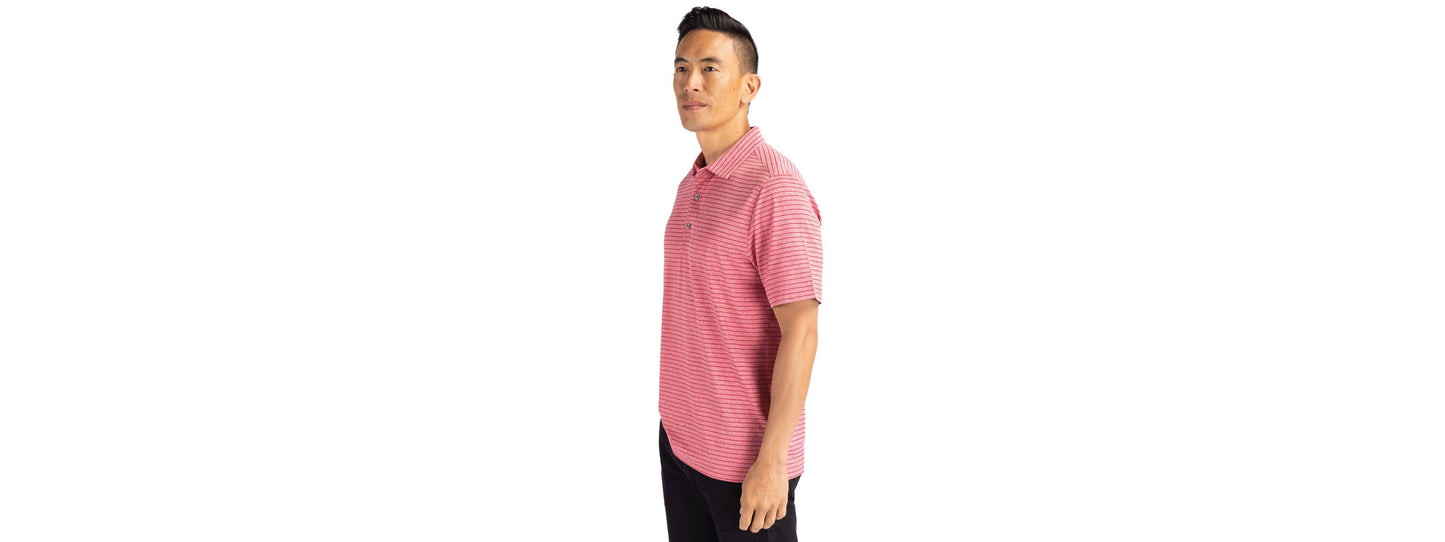 Cutter & Buck Forge Eco Heather Stripe Recycled Mens Polo