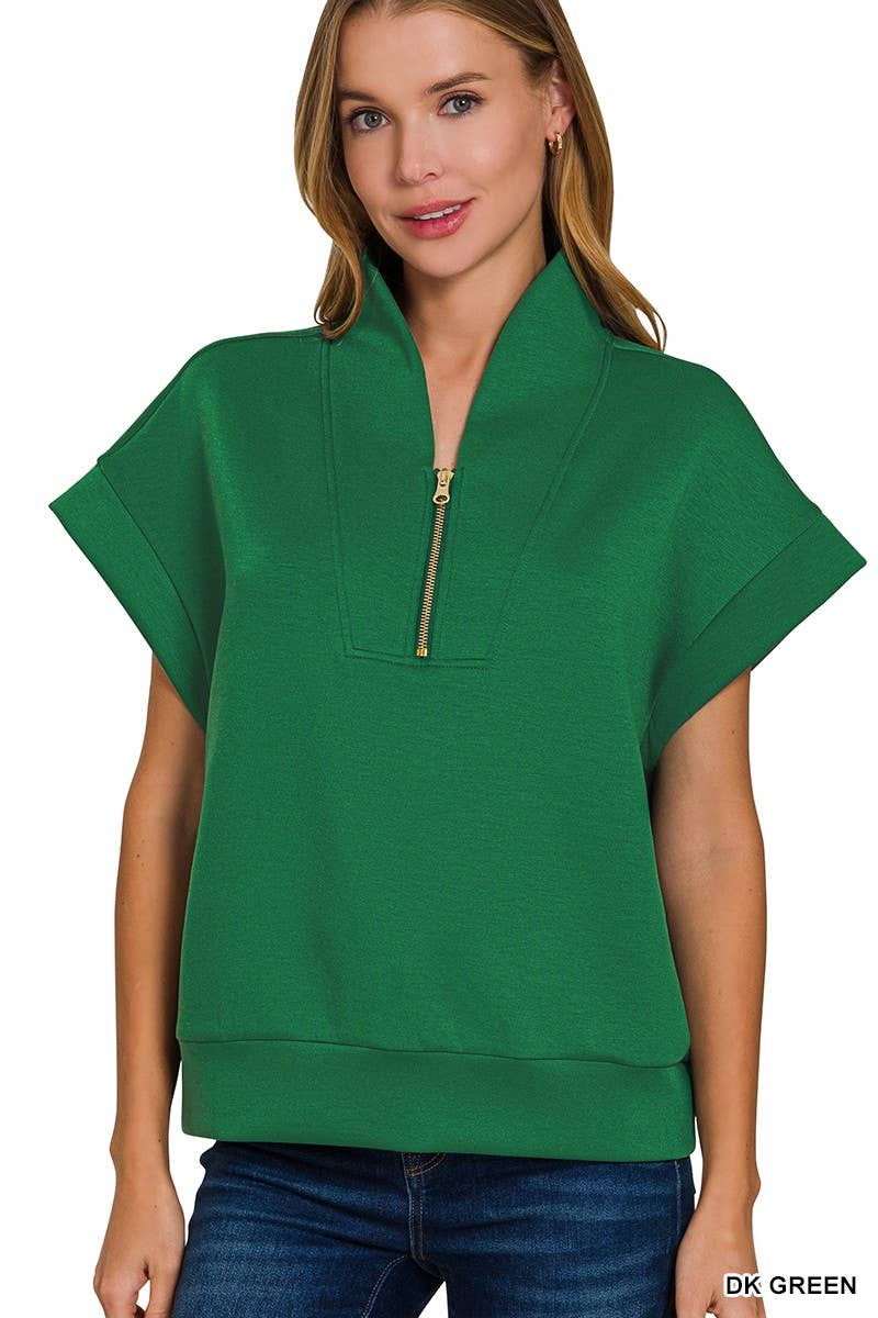 Scuba High Neck Half Zip Vest