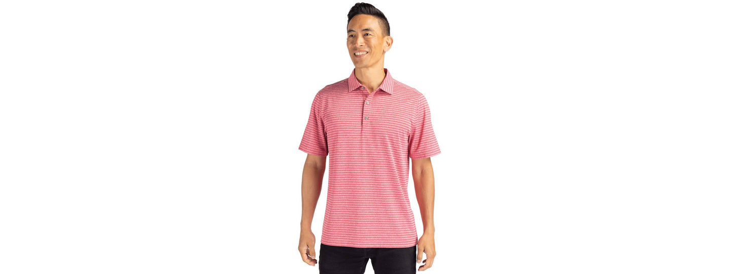 Cutter & Buck Forge Eco Heather Stripe Recycled Mens Polo
