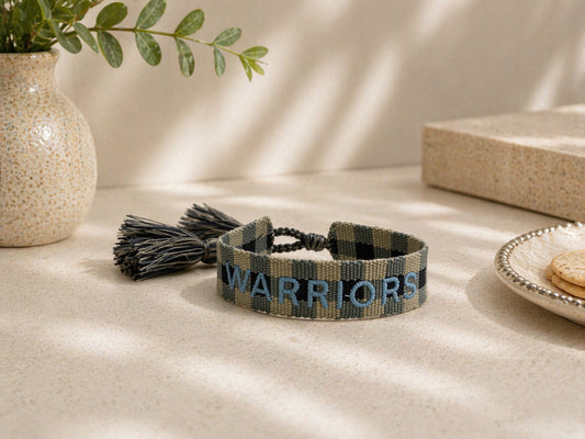 Navy Checkered Bracelet
