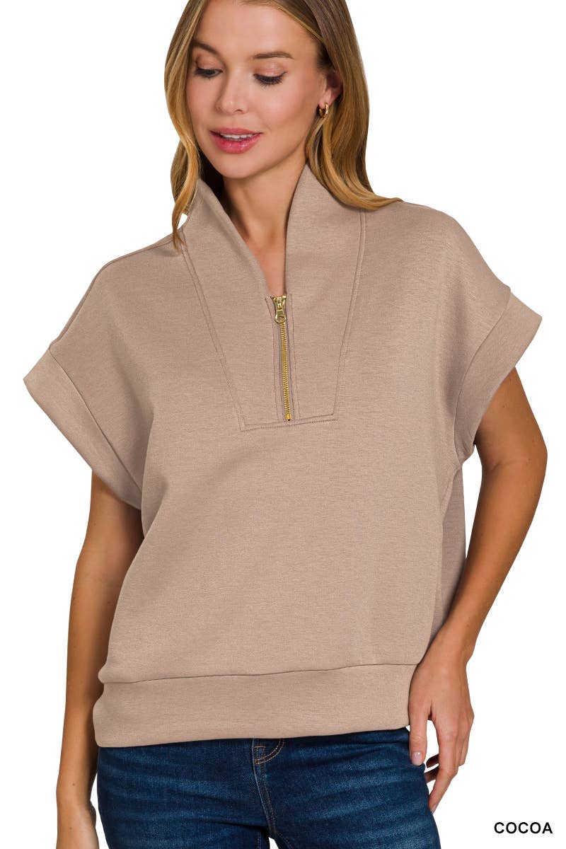 Scuba High Neck Half Zip Vest
