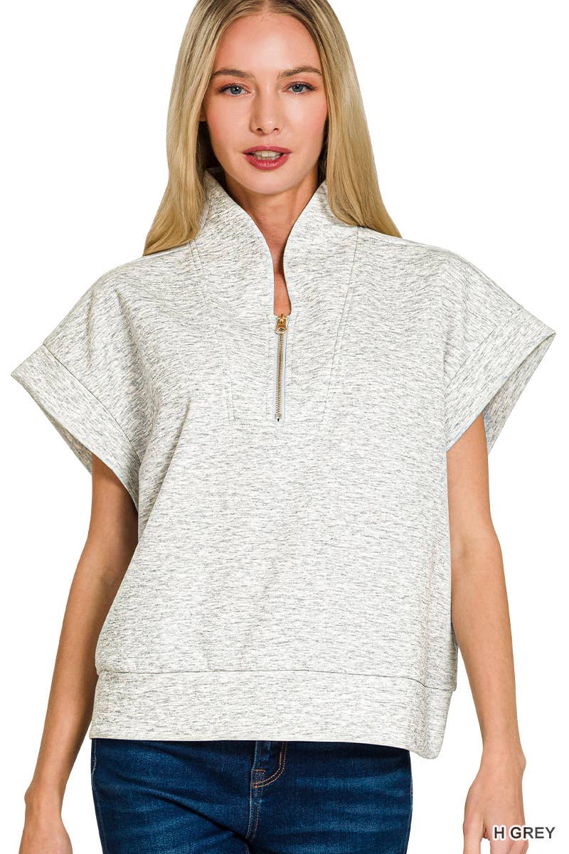 Scuba High Neck Half Zip Vest
