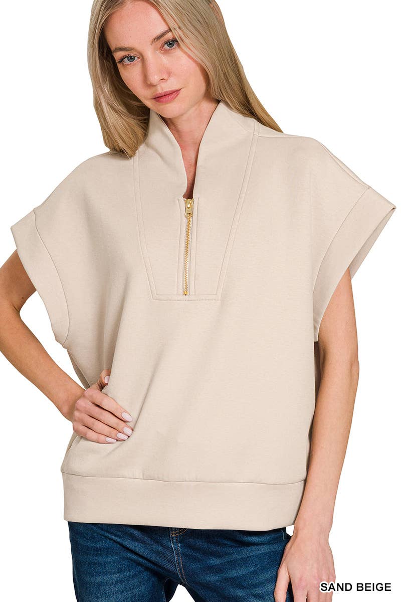 Scuba High Neck Half Zip Vest
