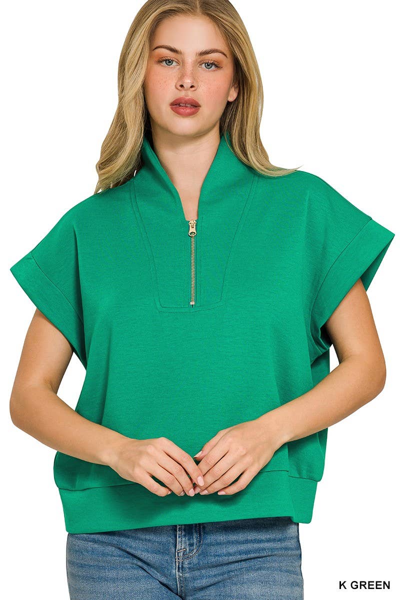 Scuba High Neck Half Zip Vest
