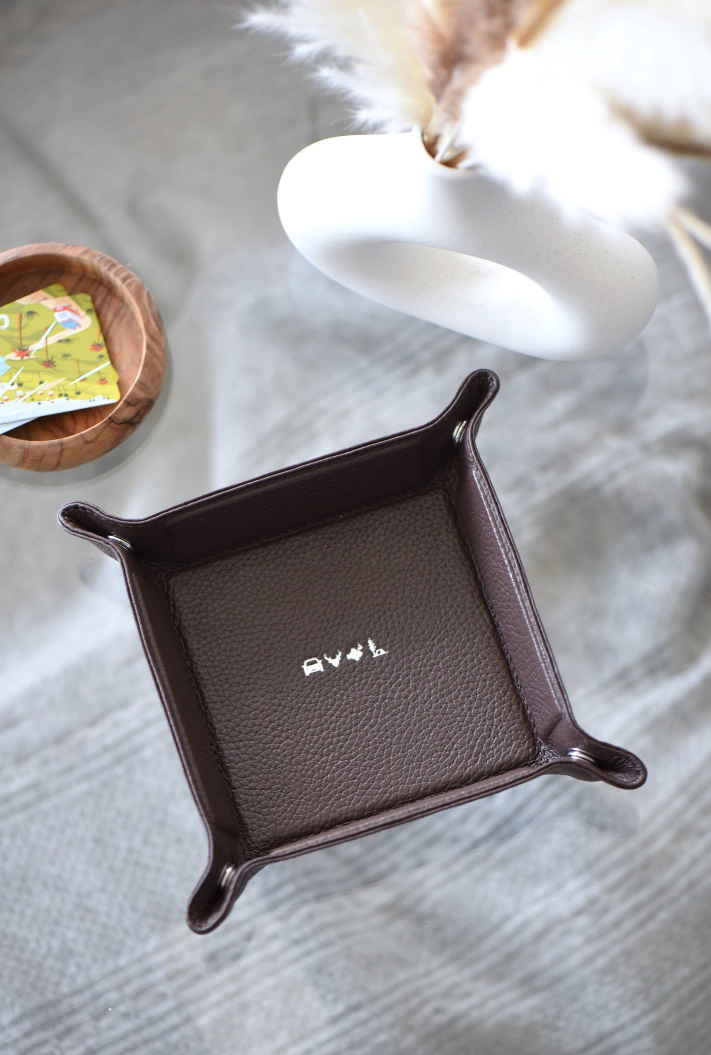 Leather Catchall Desk Tray - Large Valet Tray - 11 Colors