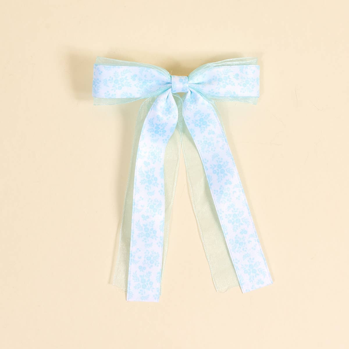 Lovely Layered Hair Bow–Something Blue