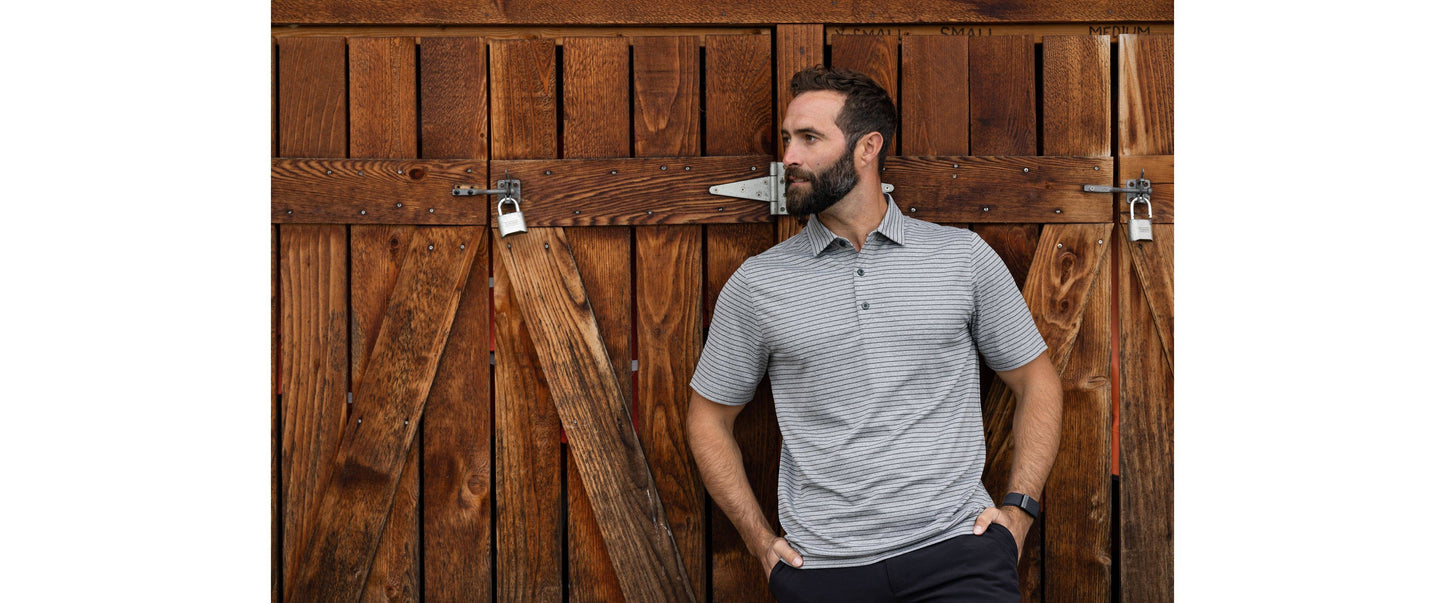 Cutter & Buck Forge Eco Heather Stripe Recycled Mens Polo