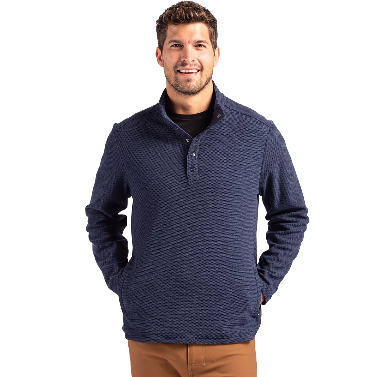 Cutter & Buck Hunts Point Eco Mens Snap Pullover