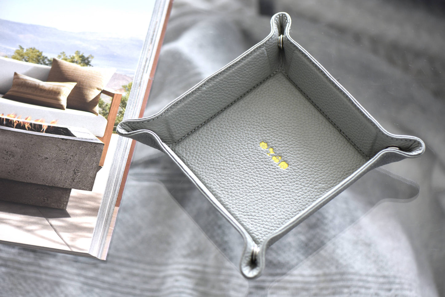 Leather Catchall Desk Tray - Large Valet Tray - 11 Colors