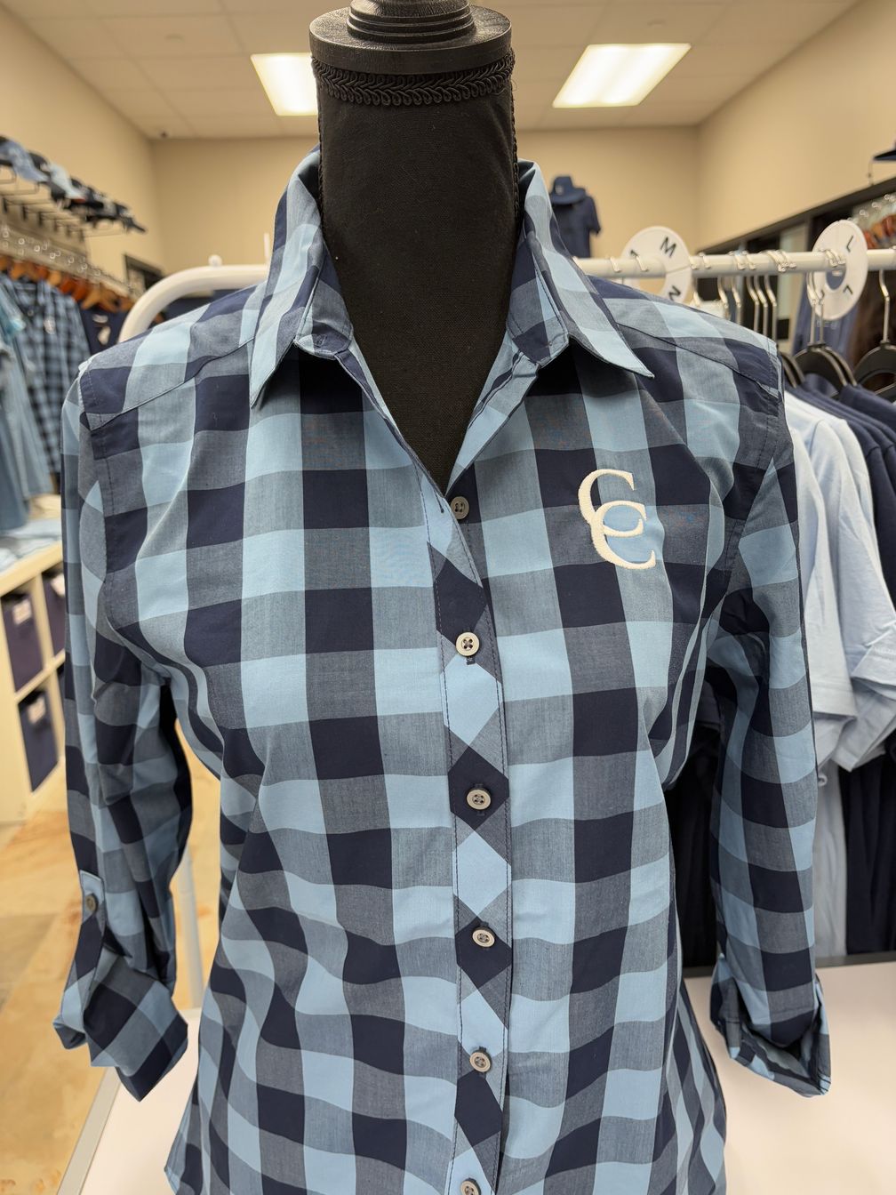 Columbia and Navy Plaid Women's Shirt