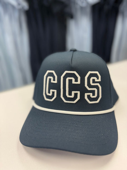 CCS NVY/WH Embroidered Rope Hat