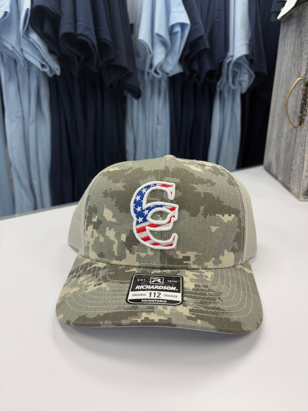 Camo with American CC logo Hat