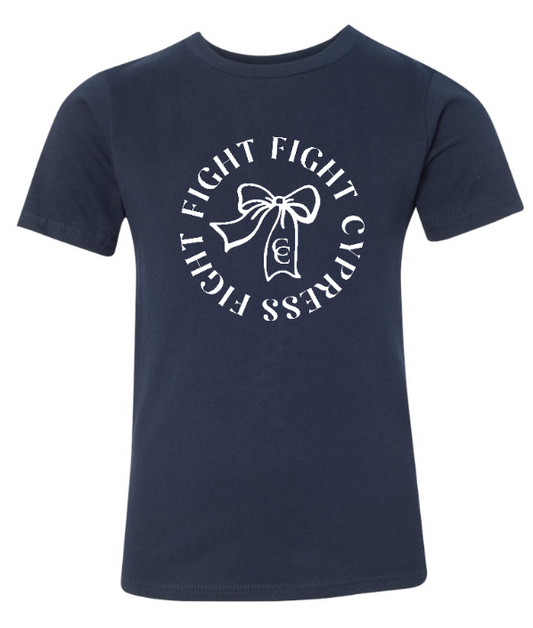 Fight Cypress Fight Youth Navy Tee