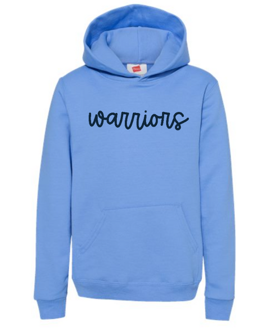 Cursive Warriors Hoodie-Youth