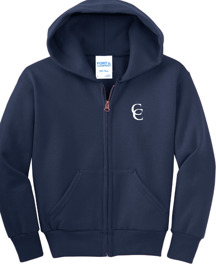 Full-Zip Hooded Sweatshirt-Youth
