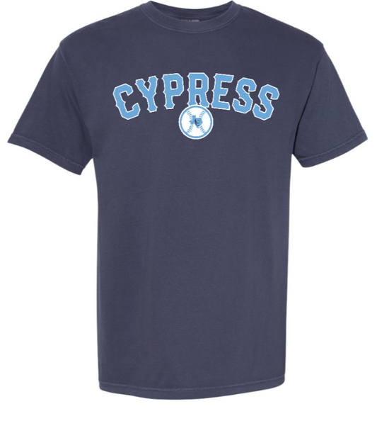 Navy Baseball Tee-Cypress