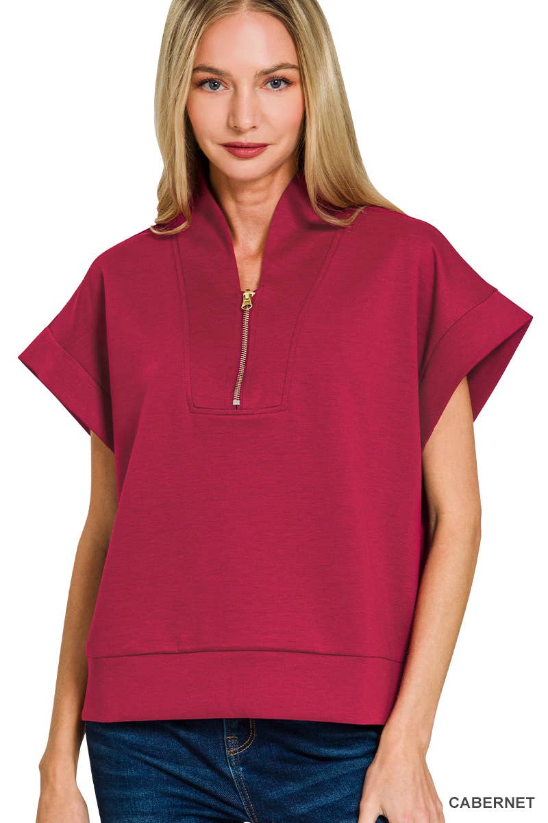 Scuba High Neck Half Zip Vest