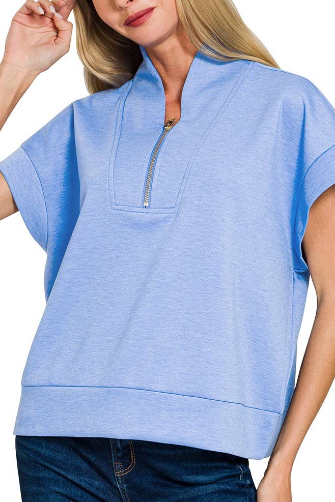 Scuba High Neck Half Zip Vest