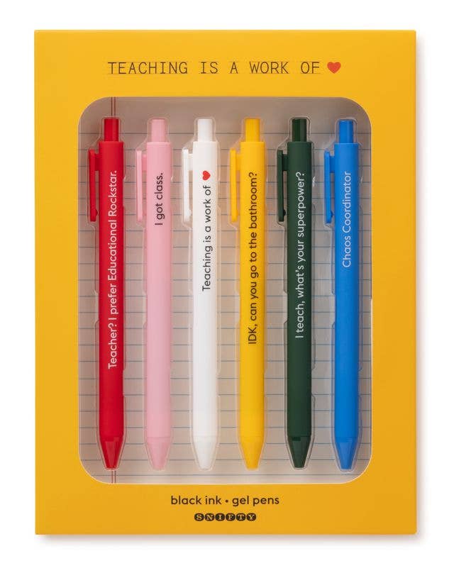 TEACHING IS A WORK OF LOVE  - QUOTABLE GEL PEN SET