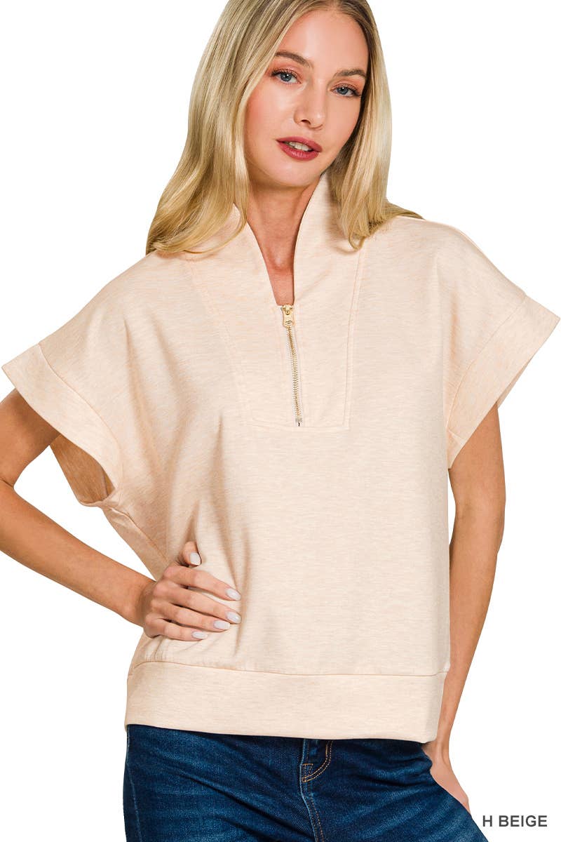 Scuba High Neck Half Zip Vest