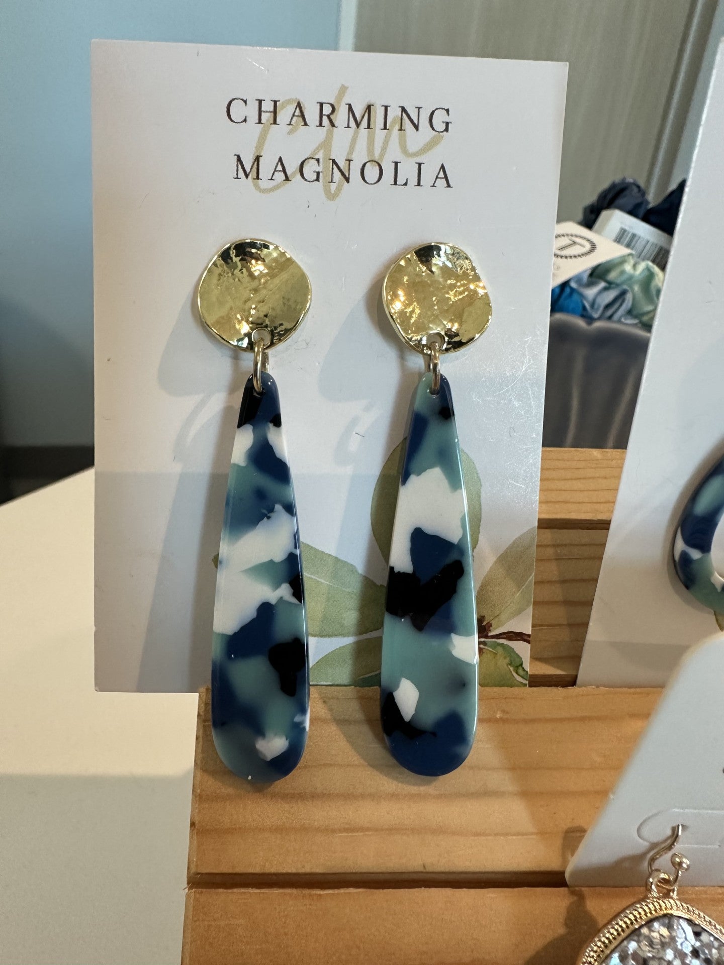 CCS Blue Mix Mosaic Dangle