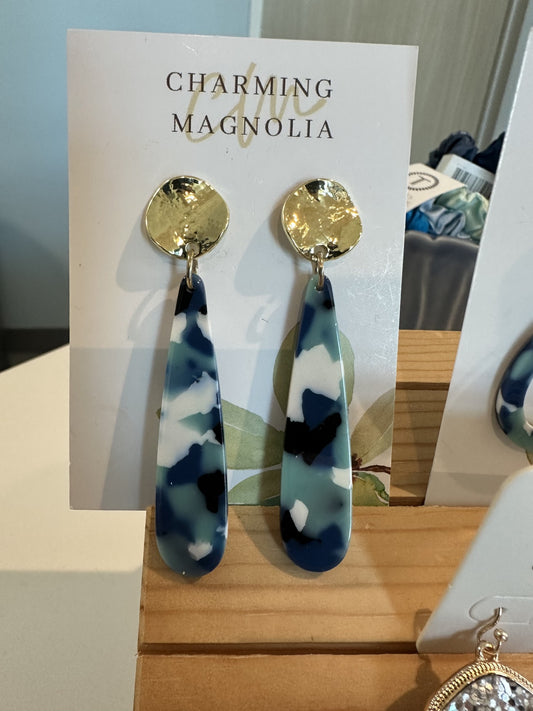 CCS Blue Mix Mosaic Dangle