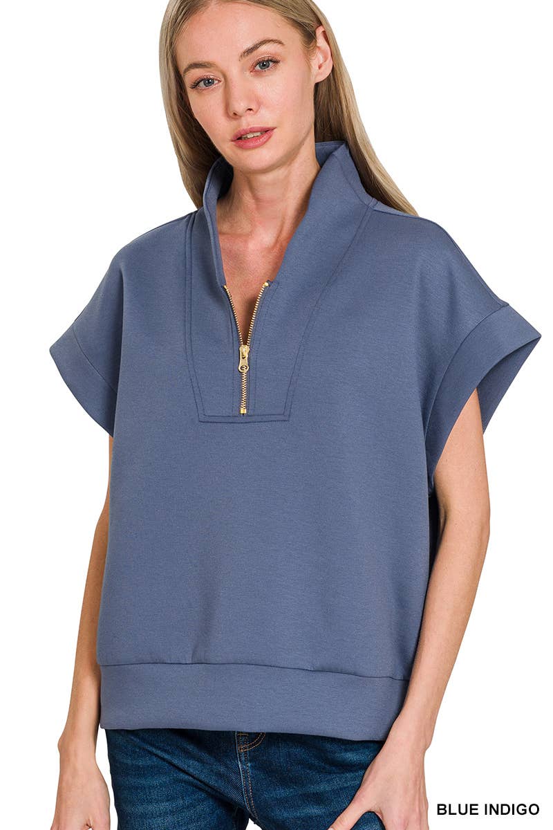 Scuba High Neck Half Zip Vest