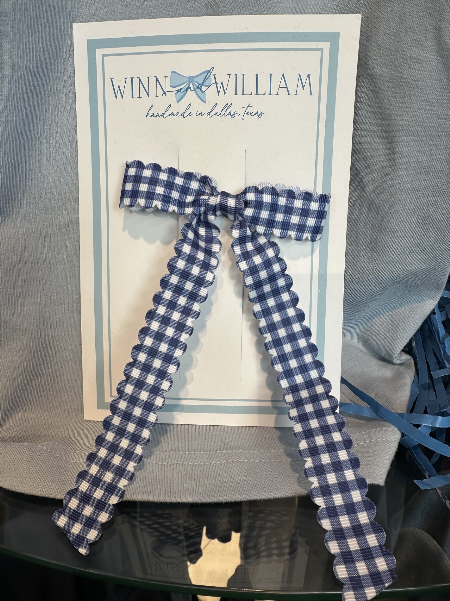 Gingham Longtail Bow