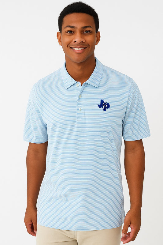 Light Blue Stripe Polo