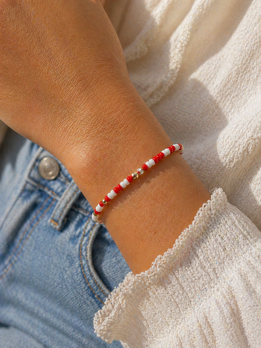 Red & White Bracelet