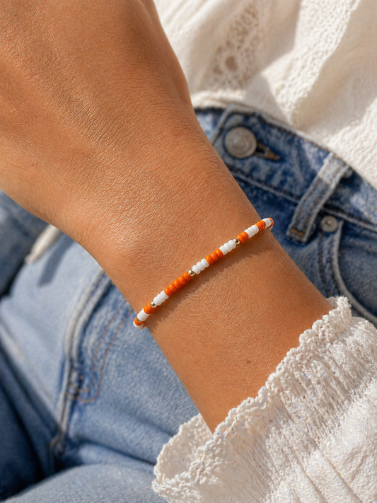 Orange & White Bracelet