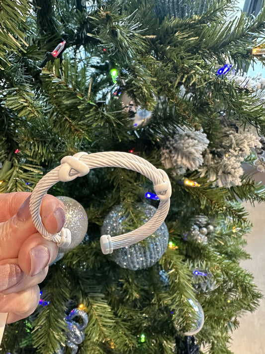 White Cuff Bangle